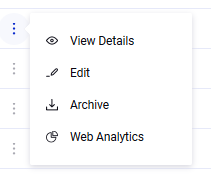 Automating Sprinklr Web Analytics: Step 3: Select the Web Analytics option from the drop down menu.